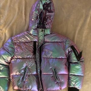 Fashion Nova Kids' Shimmering Puffer Jacket